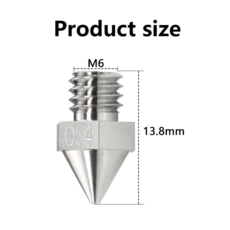 Raise 3D Pro2 Series V3 Hardened Strengthening 0.4mm Nozzle High Speed High Quality 3D Printer Parts