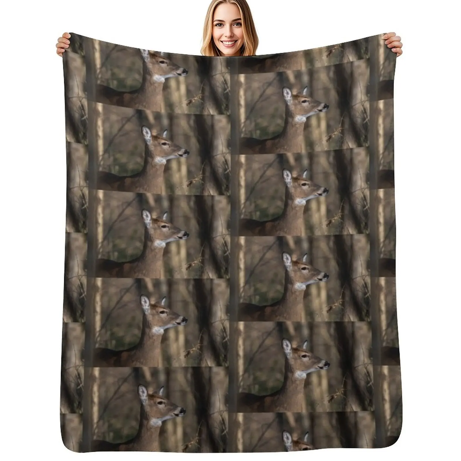 Doe, A Deer Throw Blanket Plush Travel Beach Summer Beddings halloween decorative Blankets