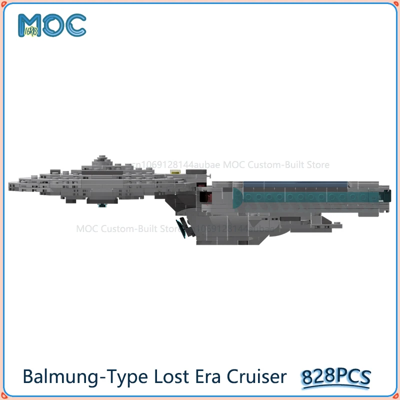 MOC Building Blocks Balmung-Type Lost Era Cruiser Model DIY Assemble Bricks Space Display Collection Creative Toys Gifts 828PCS