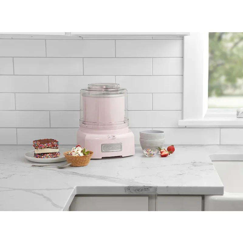 Cuisinart ICE-21PKP1 au yaourt glacé signé-Crème glacée et sorbetière, rose, 1.5 pintes