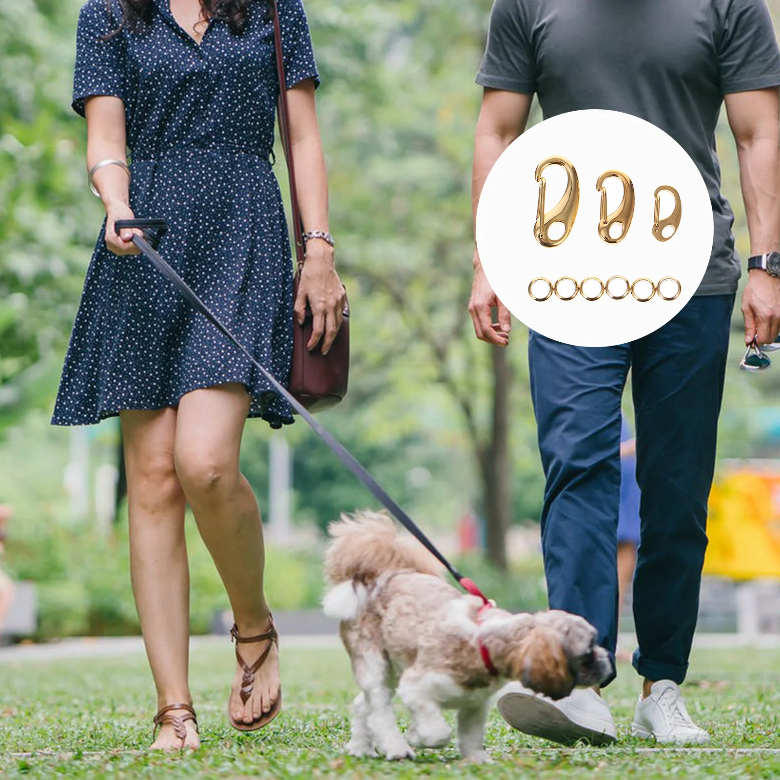 

3pcs Pet Clips Stainless Steel Lightweight Durable For Dog Cat Collar Harness Keychain Jewelry Making Accessory Pet Harness