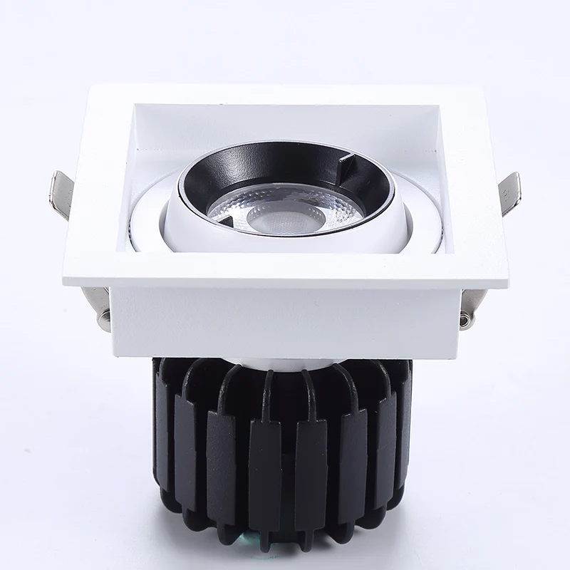 Dimmable embedded LED spotlight single head double head square downlight home 9W12W15W deep anti-glare no main light AC100V-260V