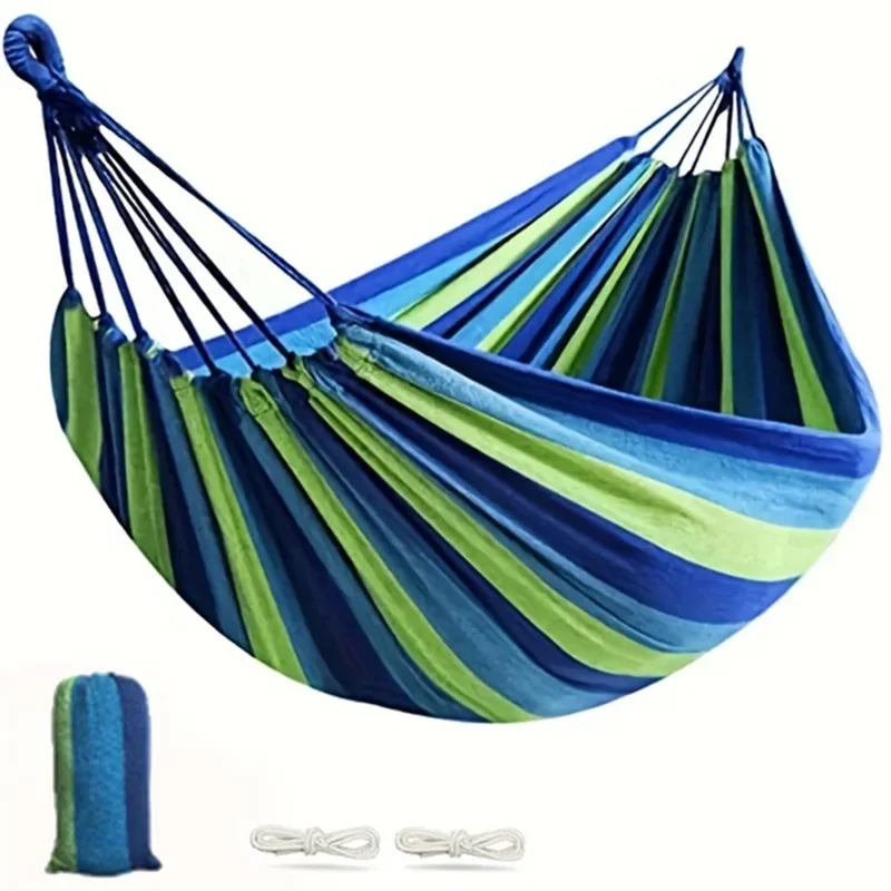 Durable Single Hammock Swing Chair - Portable Hanging Bed for Patio, Garden, Indoor/Outdoor Use with Storage Bag