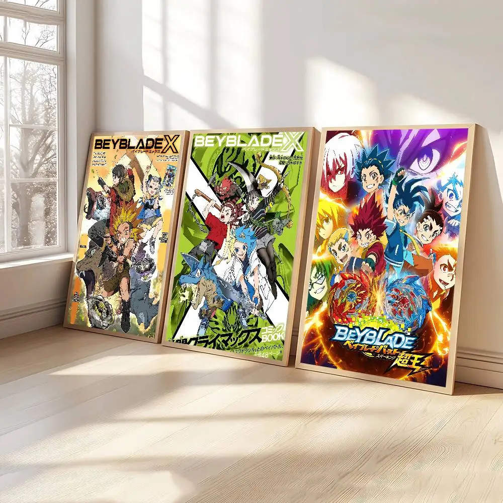Cool B-Beyblade Burst Whitepaper Poster Waterproof Paper Sticker Coffee House Bar Aesthetic Art Wall Painting