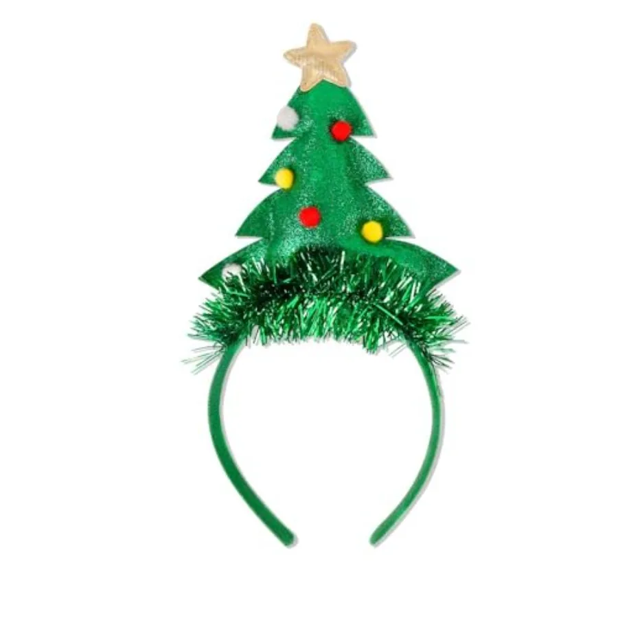 عصابة رأس على شكل شجرة عيد الميلاد - عصابات رأس لطيفة لعيد الميلاد للنساء لمستلزمات تزيين الشعر في حفلات أعياد الميلاد #2