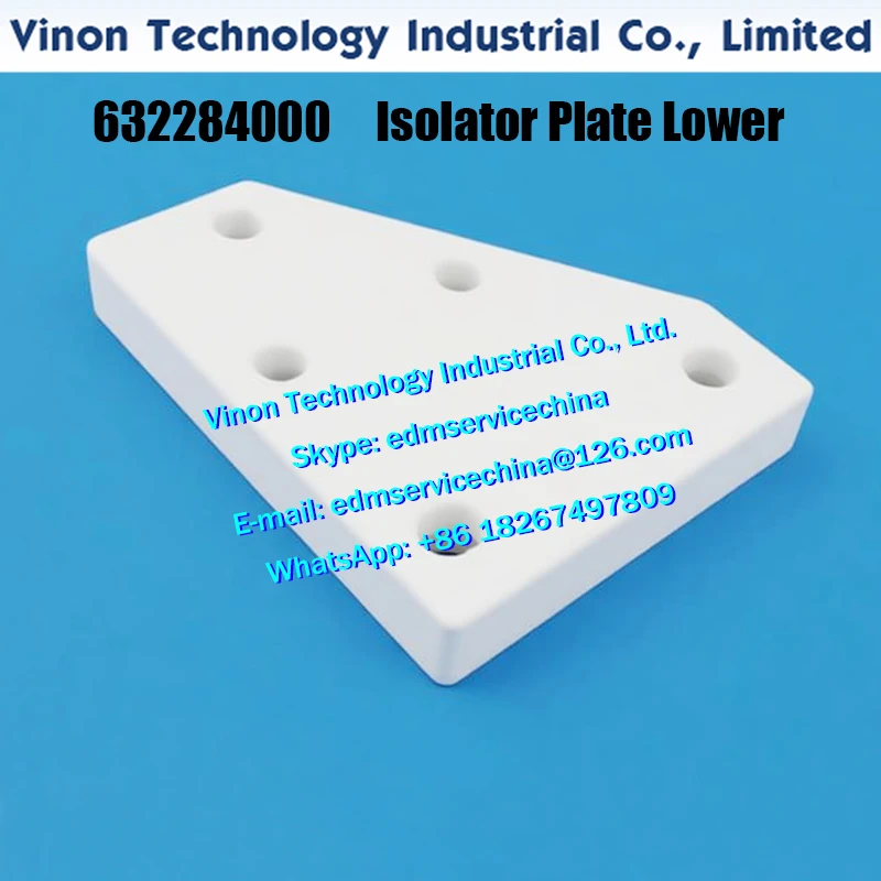 

Brother 632284000 edm Isolator Plate Lower B301 Size: 57x46x9tmm for wire cut HS-300 series, Brother HS300 Isolation Plate Lower