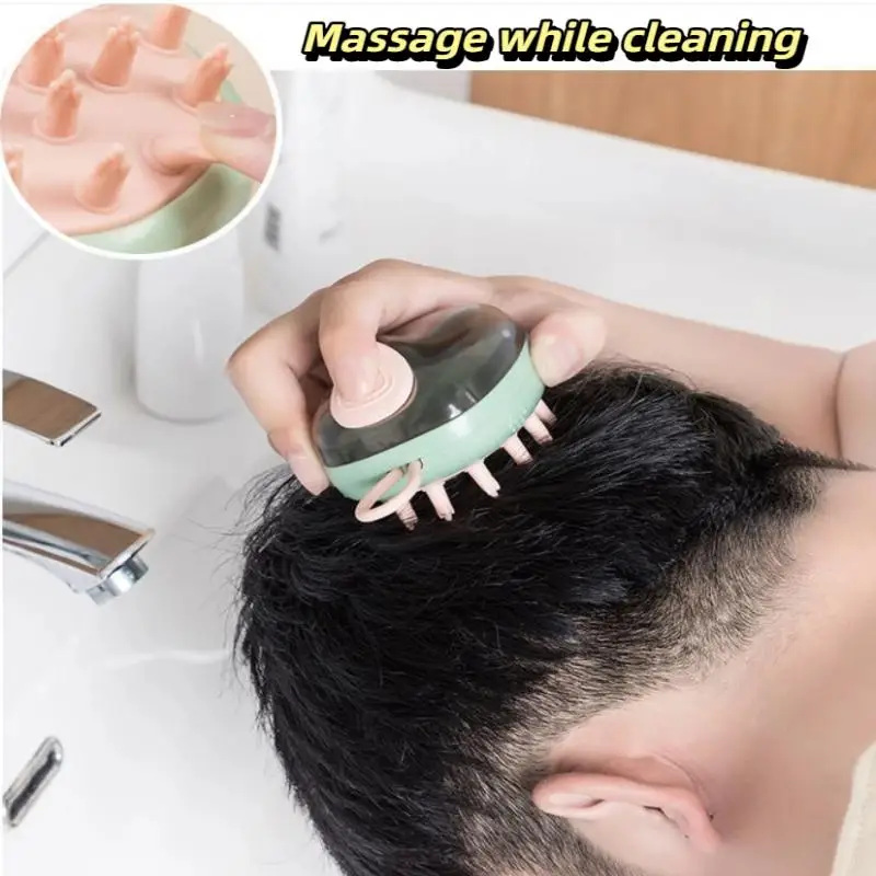 

Scalp Acupuncture Point Massage Silicone Shampoo Scalp Hair Massager Comb With Shampoo Dispenser Bath Brush Shampoo Massager