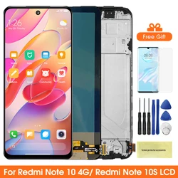 Super AMOLED Screen For Xiaomi Redmi Note 10 M2101K7AI LCD Display With Touch Screen Digitizer Panel For Redmi Note 10S Note10S