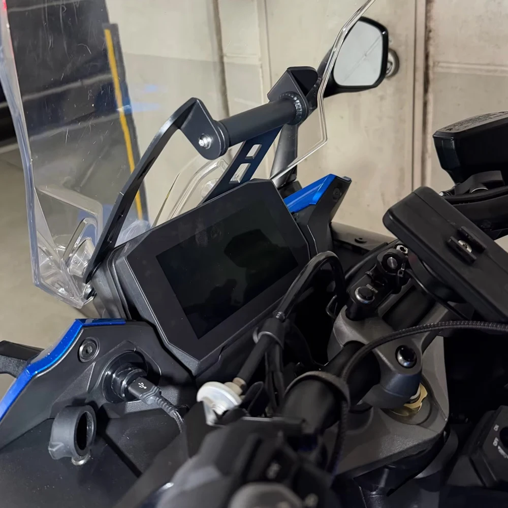For GSX-S1000GT 2022-2026 GSXS1000GT GSX-S S1000GT Plus 2025 Motorcycle Navigation Windshield Mount Stand GPS Bracket Bar Plate