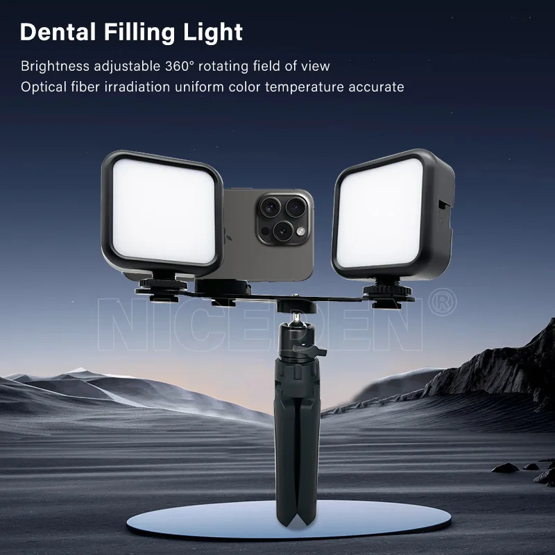 Niceden Dental portable Flash Light Photography Equipment handheld Oral Filling for Dentist Lighting Brightness Adjustment