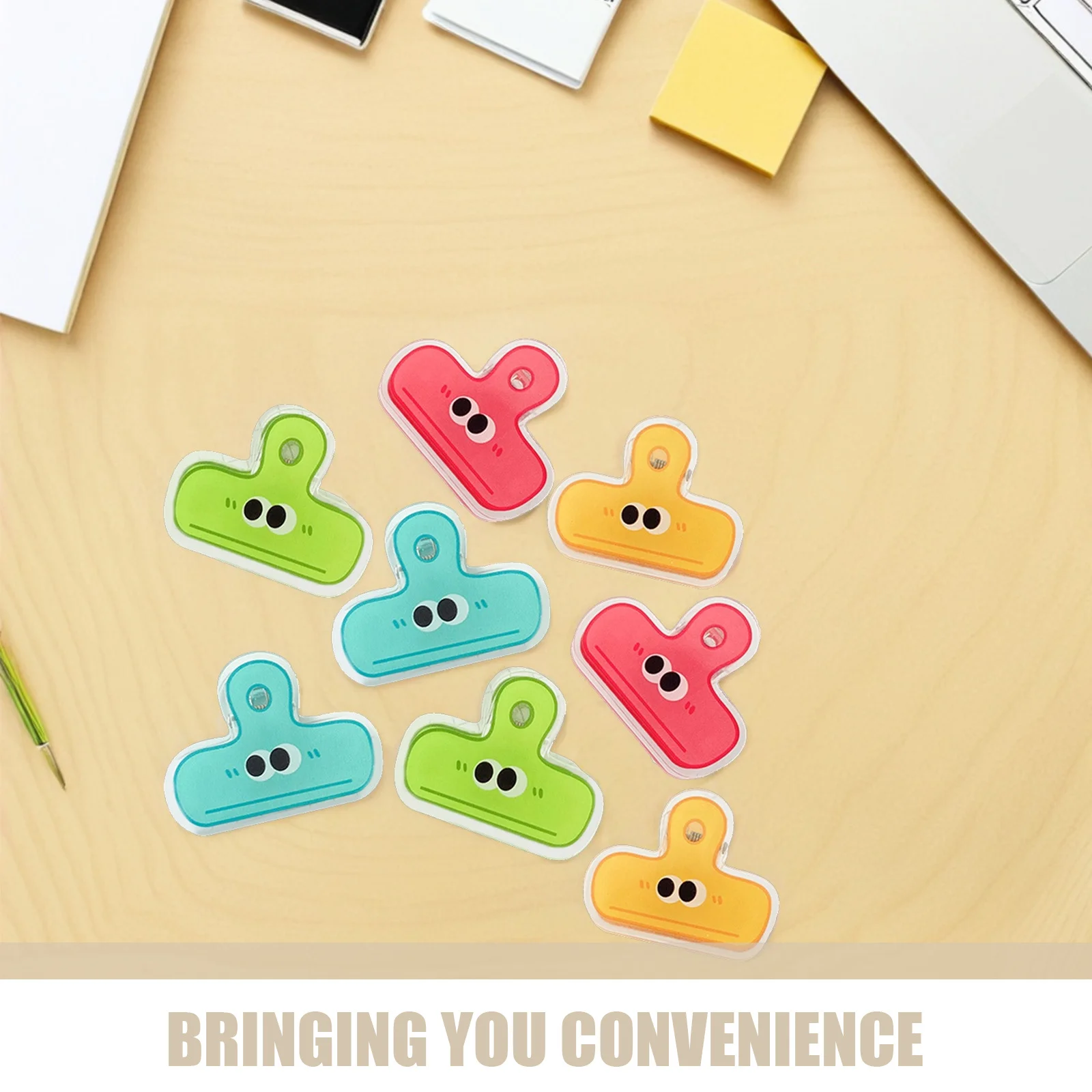 8 قطعة مقاطع الملفات البلاستيك الموثق كليب الإبداعية ورقة المشبك لأوراق المستندات بطاقات الصور فواتير مكتب منظمة المنزل