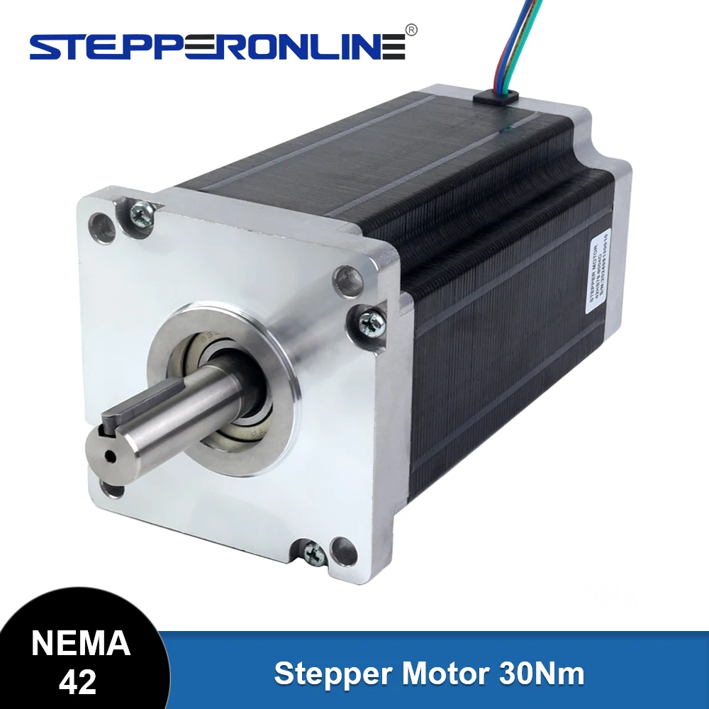 STEPPERONLINE Nema 42 Stepper Motor 30Nm(4248oz.in) Dual Shaft 8A 110x110x201mm 4 Wires CNC