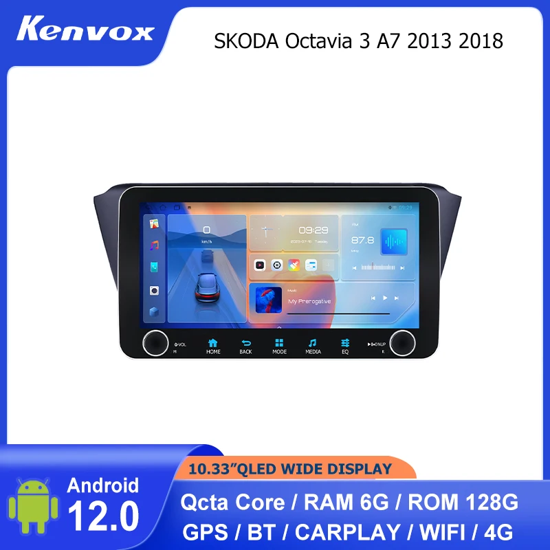 

10.33" Android Car Radio For Skoda Octavia 3 A7 2013 2018 GPS Navigation Carplay Multimedia Autoradio Video Player Head Unit