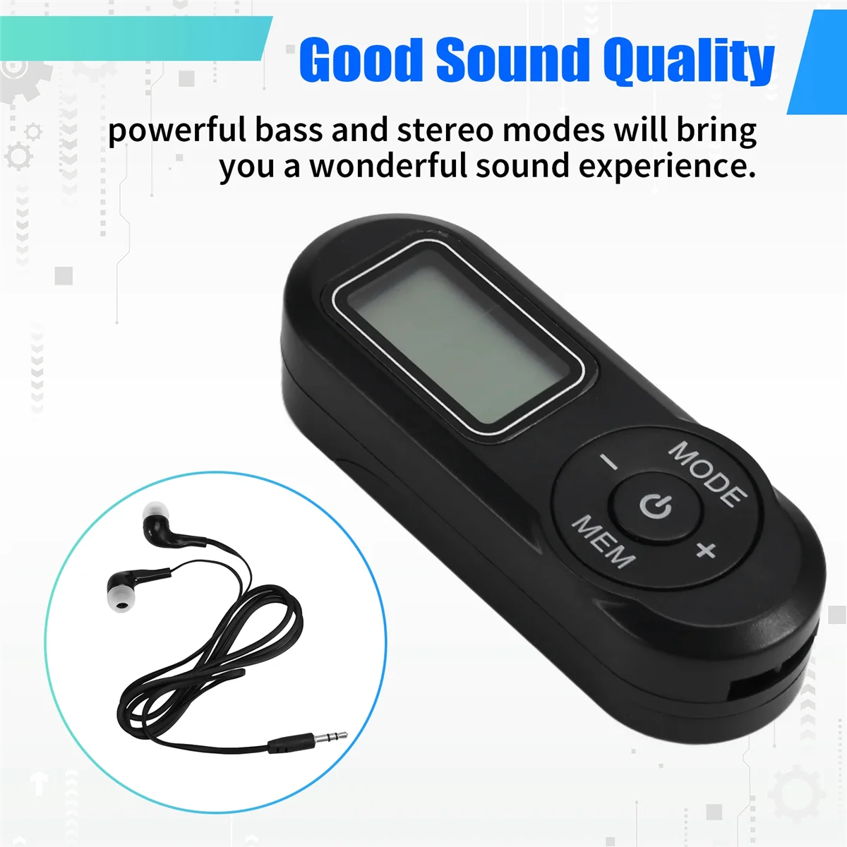 POP-lMini Портативное FM-радио, карманный радиоприемник с наушниками FM-басовое стерео радио для прогулок и бега