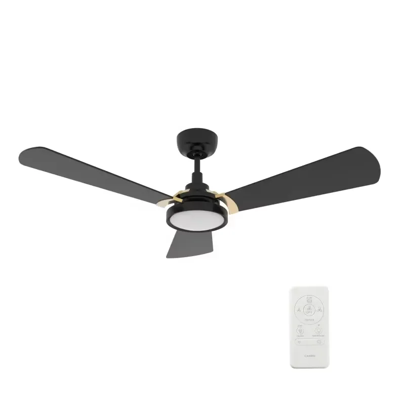 for 52 Inch Smart Ceiling Fan with LED Light  Control Modern Natural Wood Blades Simple Home Decor