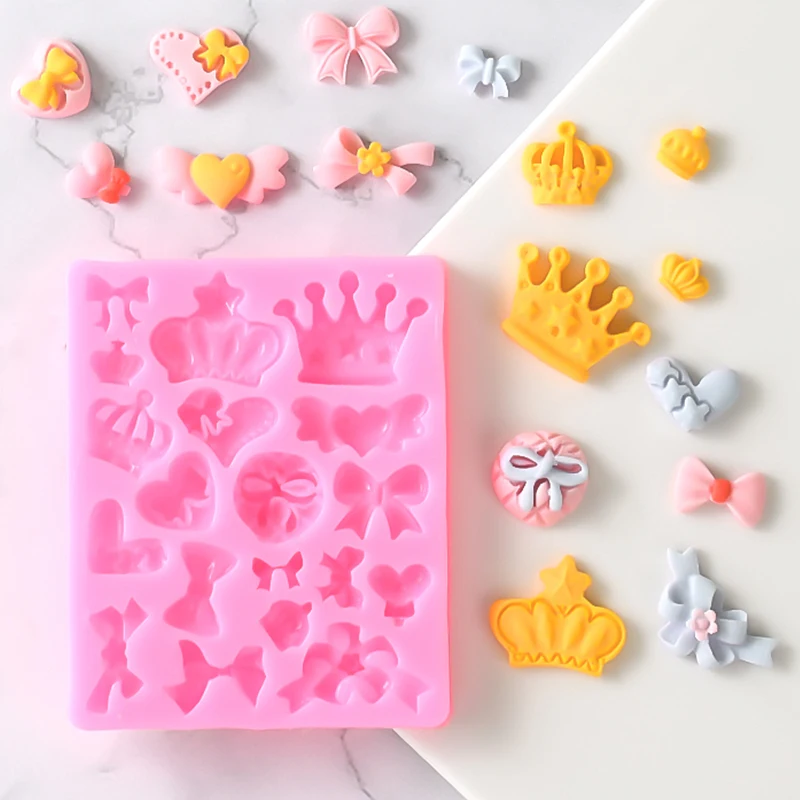 Crown Silicone Resin Mold 3D Crown Cake Decorating Fondant Chocolate Candy Sugarcraft Cupcake Topper Biscuit Pastry Baking Mold
