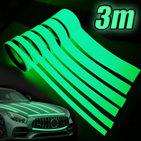 Car Luminous Self-adhesive Stickers Glow In The Dark Car Motorcycle Bike Styling Decals Tapes Night Warning Tape 3m Length