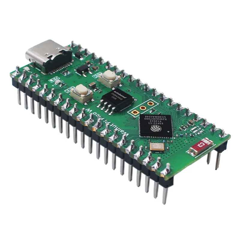 1 pieza para Walnut Pi Picow Espressif ESP32-S3 Placa de desarrollo 2,4G Wifi 802,11 B/G/N Bluetooth 5 verde para Raspberry Pi Pico