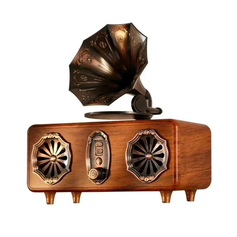 Retro wireless bluetooth speaker high value radio small card U disk heavy subwoofer home mini speaker