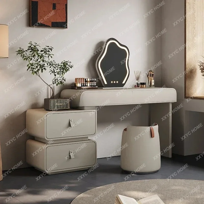 

A Modern simple dresser storage integrated small makeup table light luxury high sense