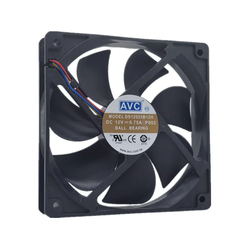 New AVC DS12025B12H 12V 0.75a 12025 12cm large air volume temperature controlled cooling fan