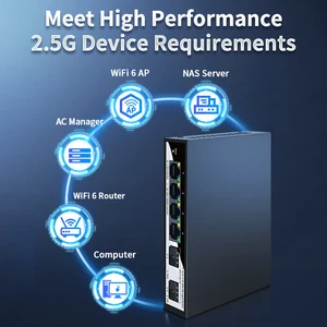 Horaco-Switch Smart Ethernet-Netzwerk, 4 Türen, RJ45, 2500 Mbit / s, Web-Netzwerk, 2 Ports 10G SFP + Steckplatz, Inlandslabor, 2.5GE 8 Hauptverkaufsschalter Gigabit 4 Türen - №3