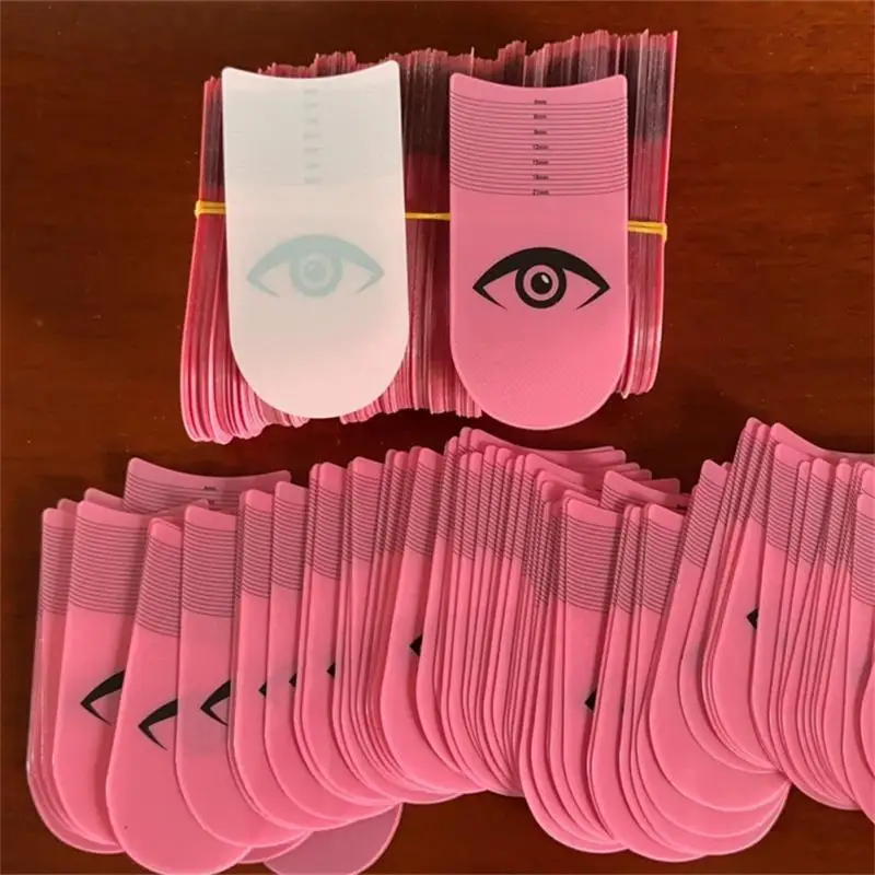 1~20PCS Eyelash Length Measuring Ruler Portable Eyebrow Soft Plastic Ruler Makeup Tool 3-21mm Eyelash Extension Growth Accessory