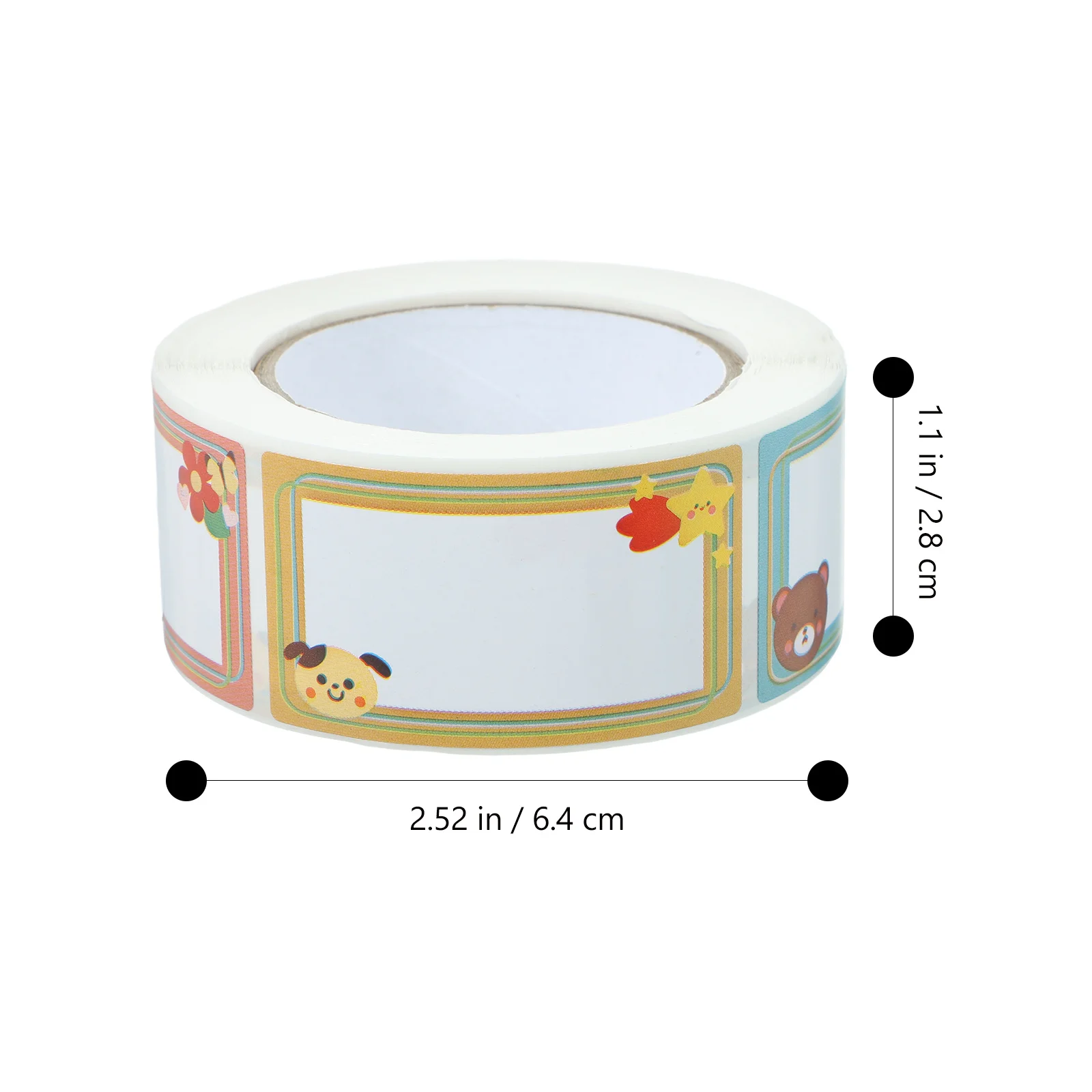 

Name Label Tags Roll Colored Self-Adhesive Name Stickers for Classroom Kindergarten Office Storage Classified Marking Sticky