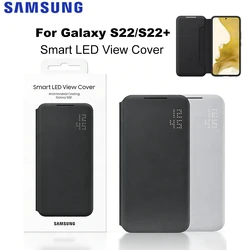 Original Samsung Galaxy Smart LED View Cover for Galaxy S22 EF-NS901 S22+ S22 Plus EF-NS906 LED Display Card Holder Phone Case