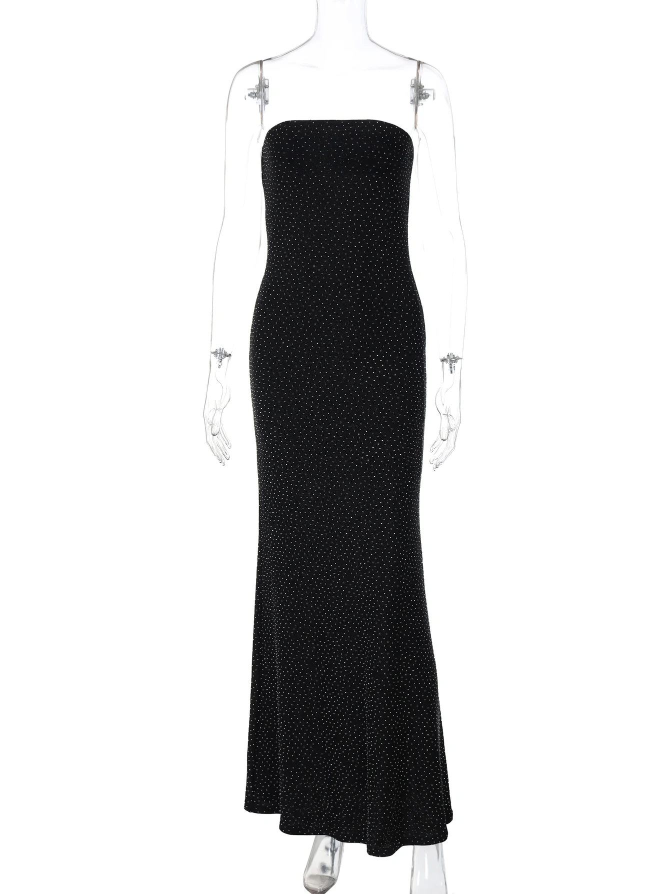 Hugcitar Shine diamant collé bretelles Sexy élégant Maxi robe de bal 2025 été mode femmes vêtements soirée vacances