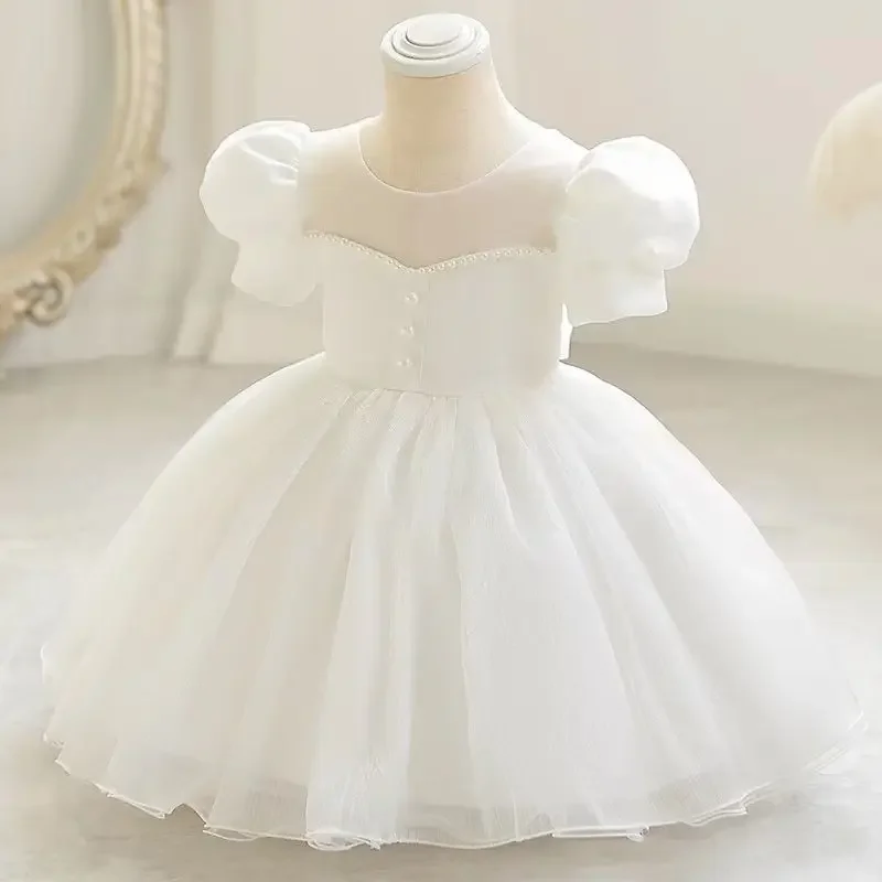 Newborn Baby Girls Princess Prom Dress Kids Dresses For Girls Baptism 1st Birthday Wedding Bridesmaid Infant Vestidos 2024 New