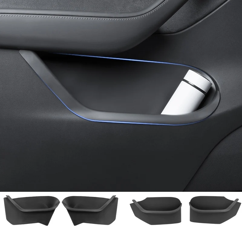 

Door Side Storage Box Door Handle Armrest Tray Organizer for Tesla Model Y 3 2017-2023 TPE Car Armrest Accessories