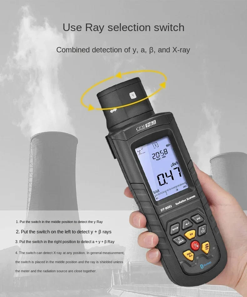 

Radioactive Material ray measuring instrument Geiger Radioactivity detectorDetector de radia digital DT-9501