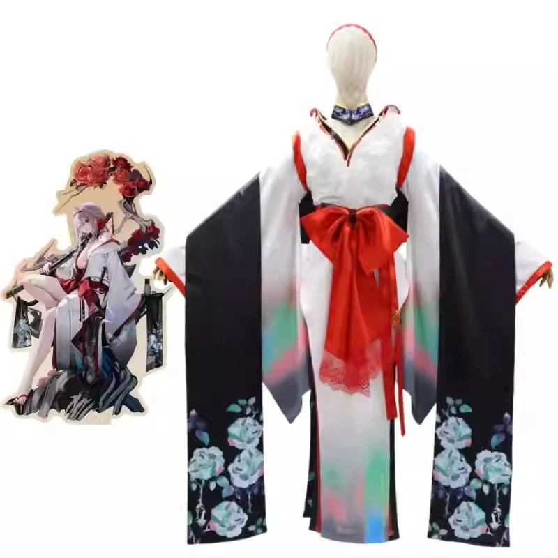 Goddess of Victory: Nikke Scarlet Cosplay Cosplay Costume Scarlet: Black Shadow Longing Flower Outfit kimono For Hallowmas