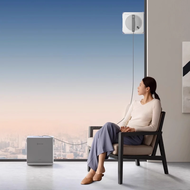 Window Cleaning Robot W2S All-in-one Base Station Version Window Master Is A Fully Automatic Glass Cleanin