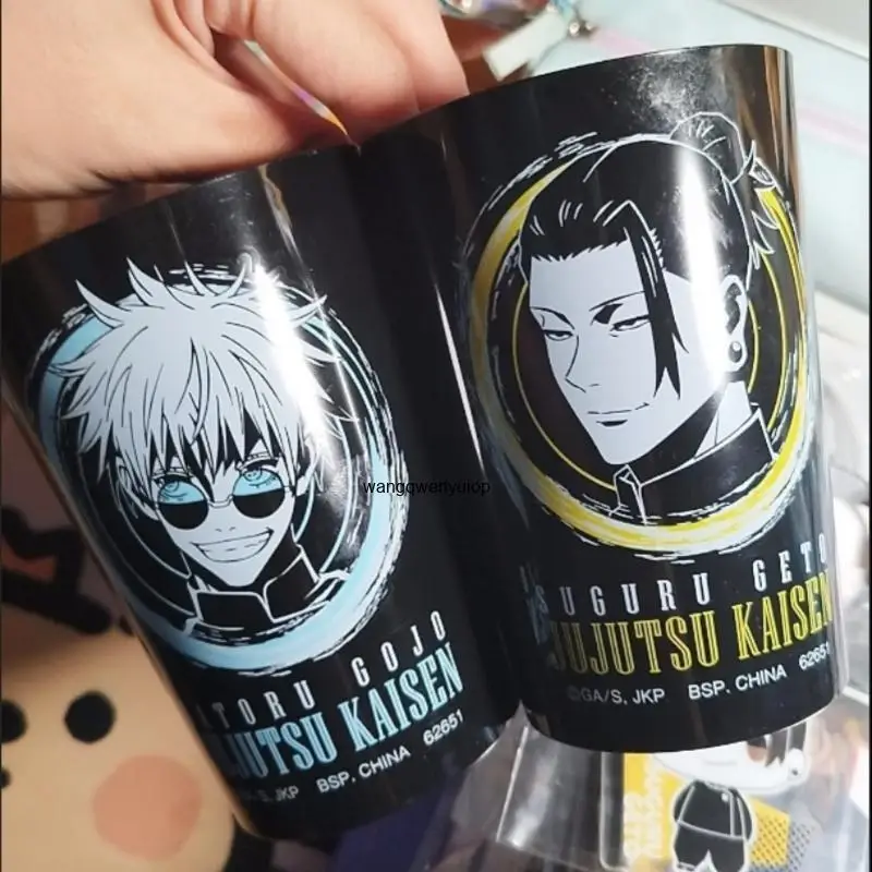 Hot Bandai Jujutsu Kaisen Character Cup Gojo Satoru/Geto Suguru/Toji Fushiguro Printed Plastic Mug Anti-Slip Toothbrush Cup Gift