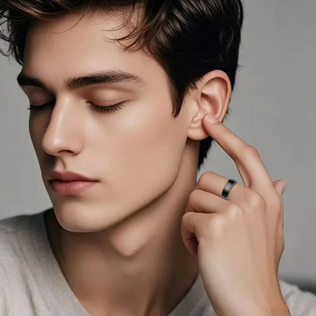 Smart Ring HR1520 Blood Oxygen Step Fitness Wearable Different Size Ring 24 Hours Health Monitor on Finger