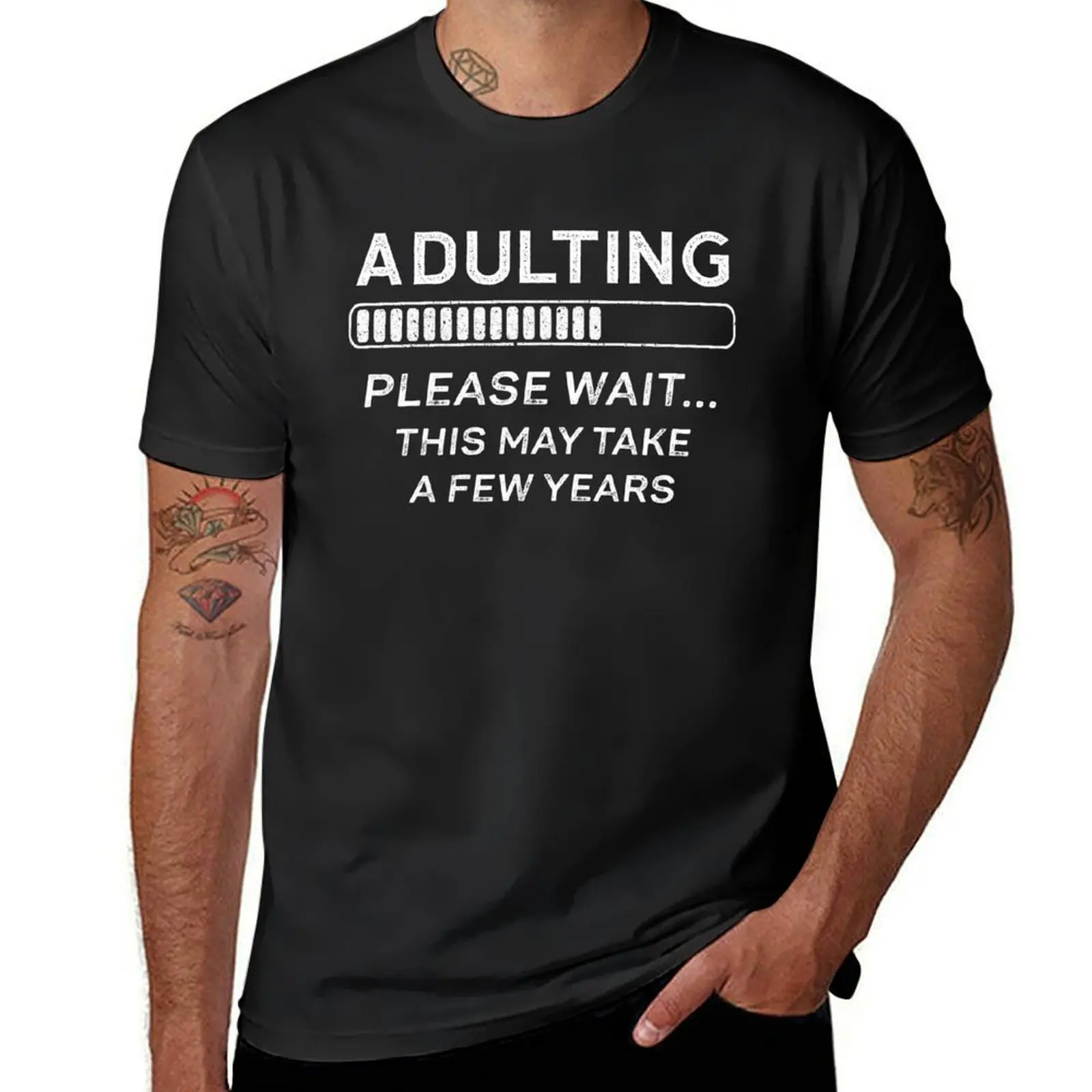 Adulting T-Shirt quick drying Blouse plus sizes black t shirts for men