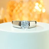 Desire 925 Silver Simple Broken Ice Cut Ring Set with High Carbon Diamonds, White Diamonds, Elegant and Unique Design for Women