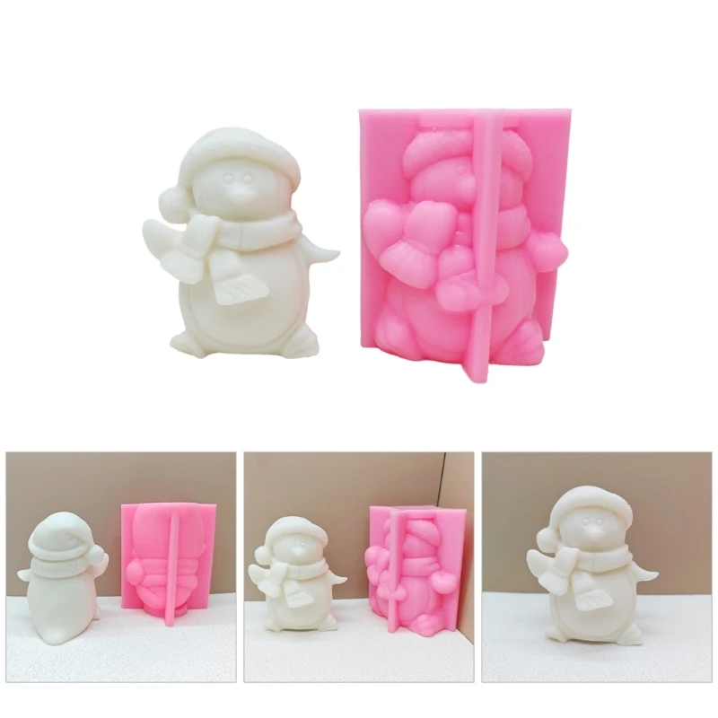 Lovely Designs Sturdy Silicone Mold for Candle and Soap Crafting Portable for Penguins Handmade Gifts and Ornaments