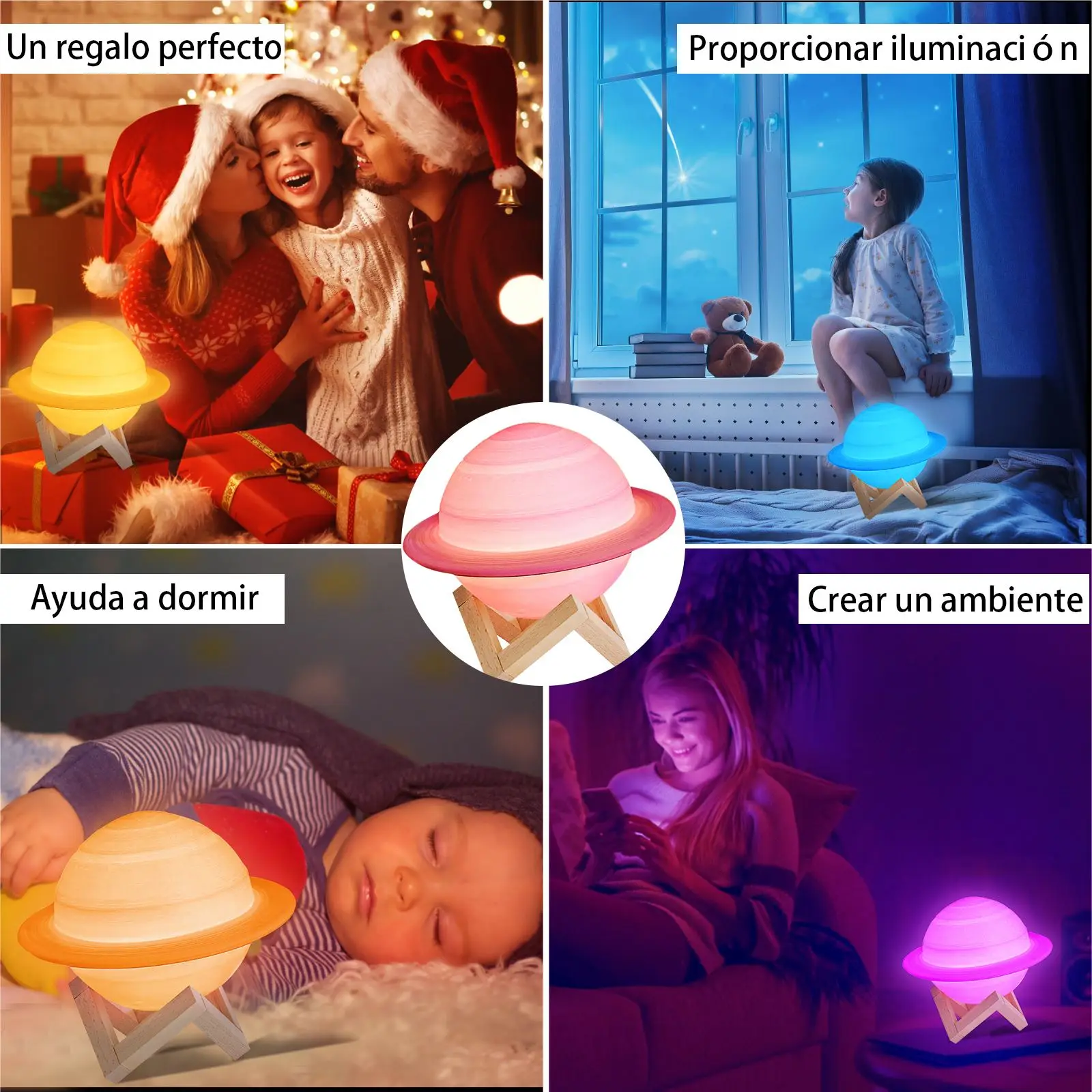 Фонарь с 3D рисунком, 15 см, 16 цветов