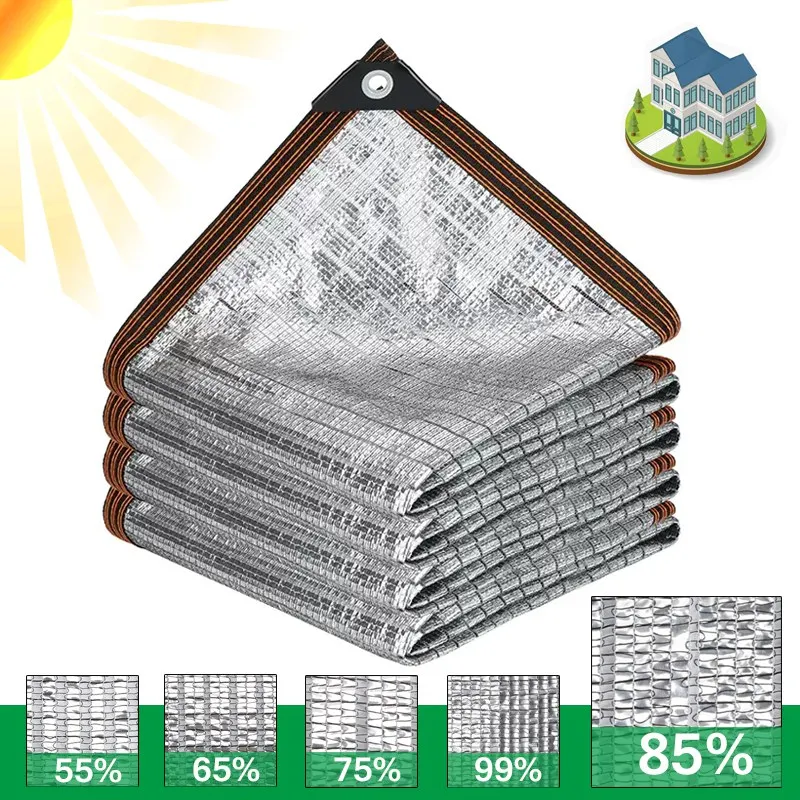 55 ~ 99% Schattierung Aluminium folie Sonnenschutz netz Garten Sonnenschutz Segel Garagen Markisen pflanzen Sonnenschutz Sichtschutz Zaun Mesh – Detail 21