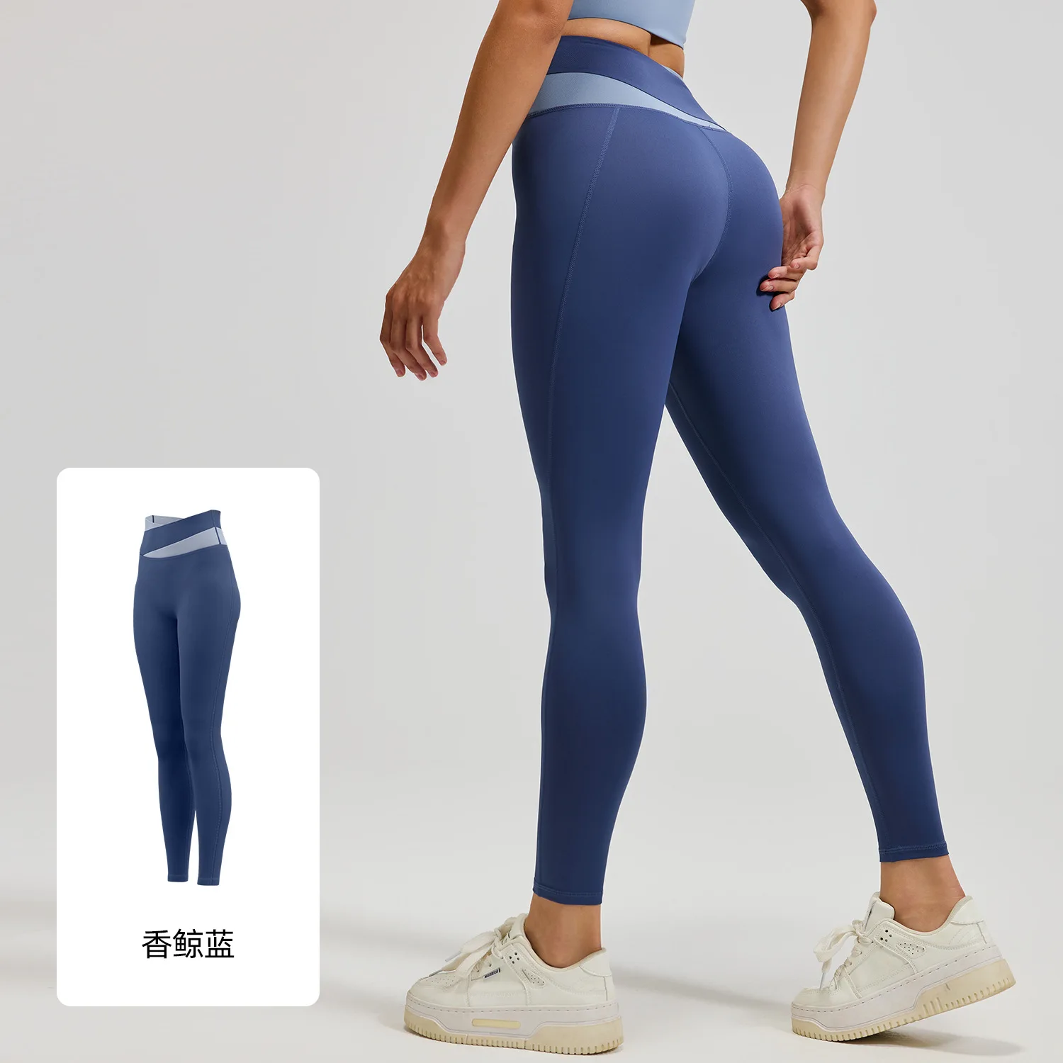 

Yoga Leggings Women Seamless Fitness Leggings Running Cycling Pants Cross Waist Head Sports Legging High Waist Workout Gym Tight
