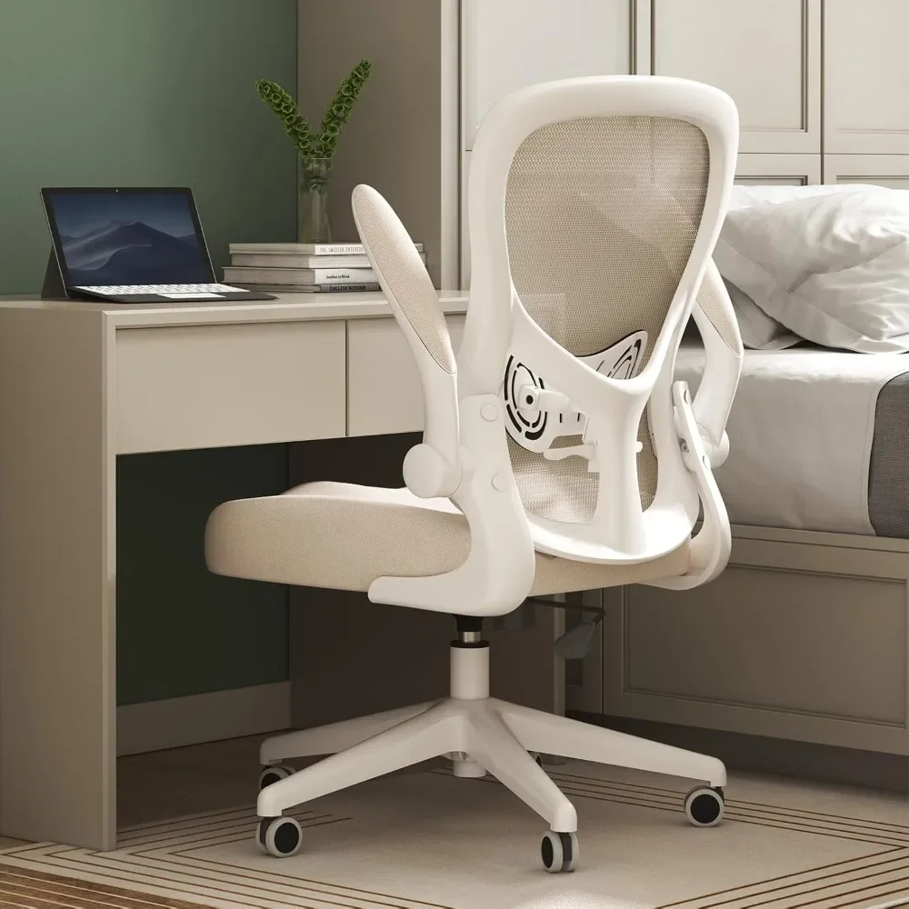 

Ergonomic Desk Chair, Office Desk Chairs with PU Silent Wheels, Breathable Mesh Computer Chair with Adjustable Lumbar