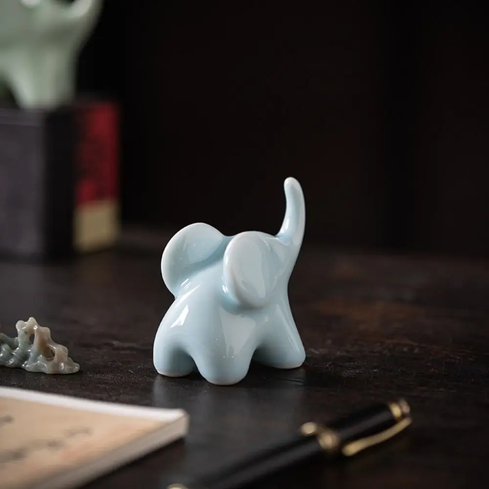 

Luxury Style Elephant Ceramics Crafts Model Modern Art Ornaments Simulated Elephant Figurines Handmad Creative Design