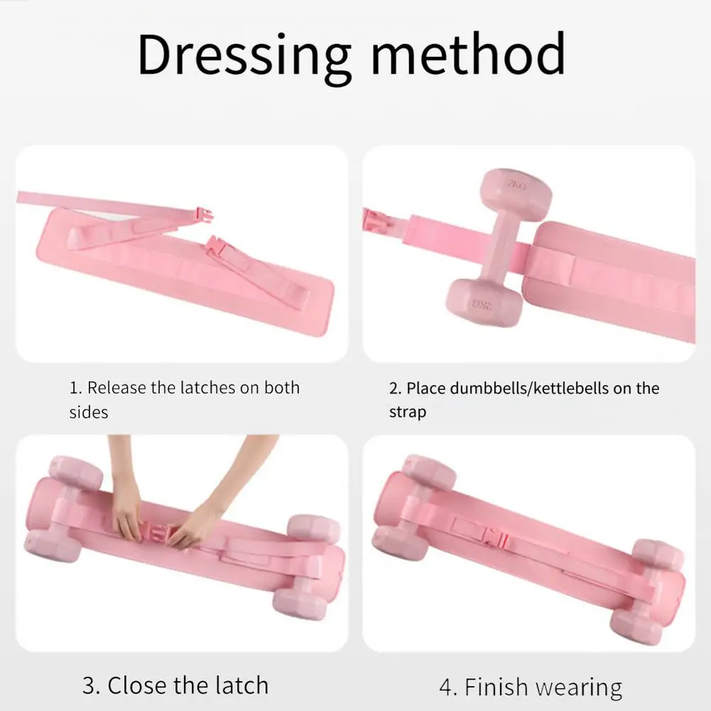 Plank Support Sports Belt Glute Bridge Workout Strap Portable Thrust Belt Dumbbells Set for Home Gym Workouts for Men for Butt image 4