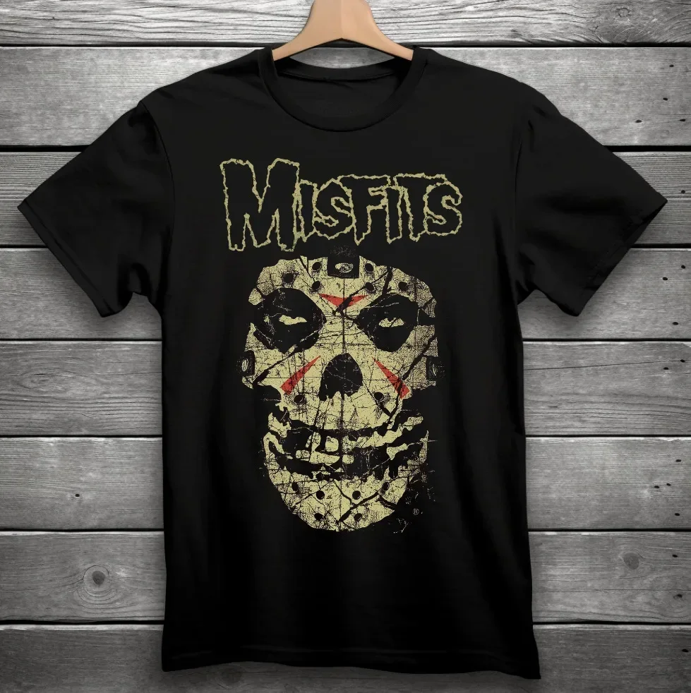 Misfits Jason Voorhees Mask Punk, Rock, Band T-Shirt Black