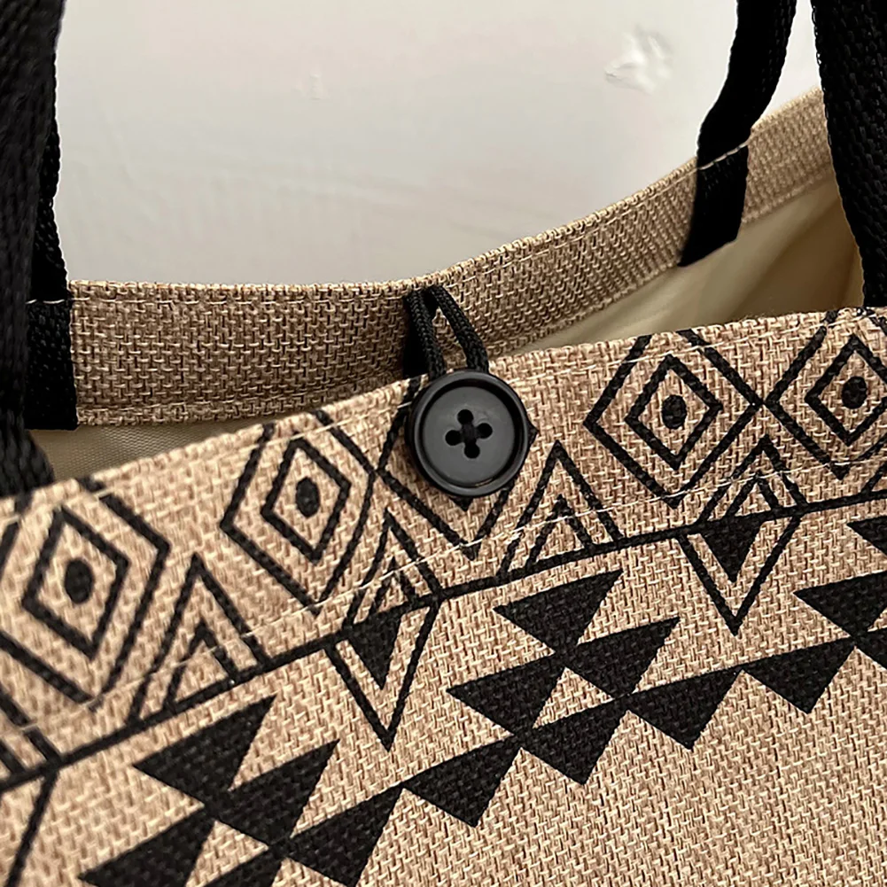 레트로 민족 린넨 핸드백 여성 대용량 어깨 가방 비치 핸드백