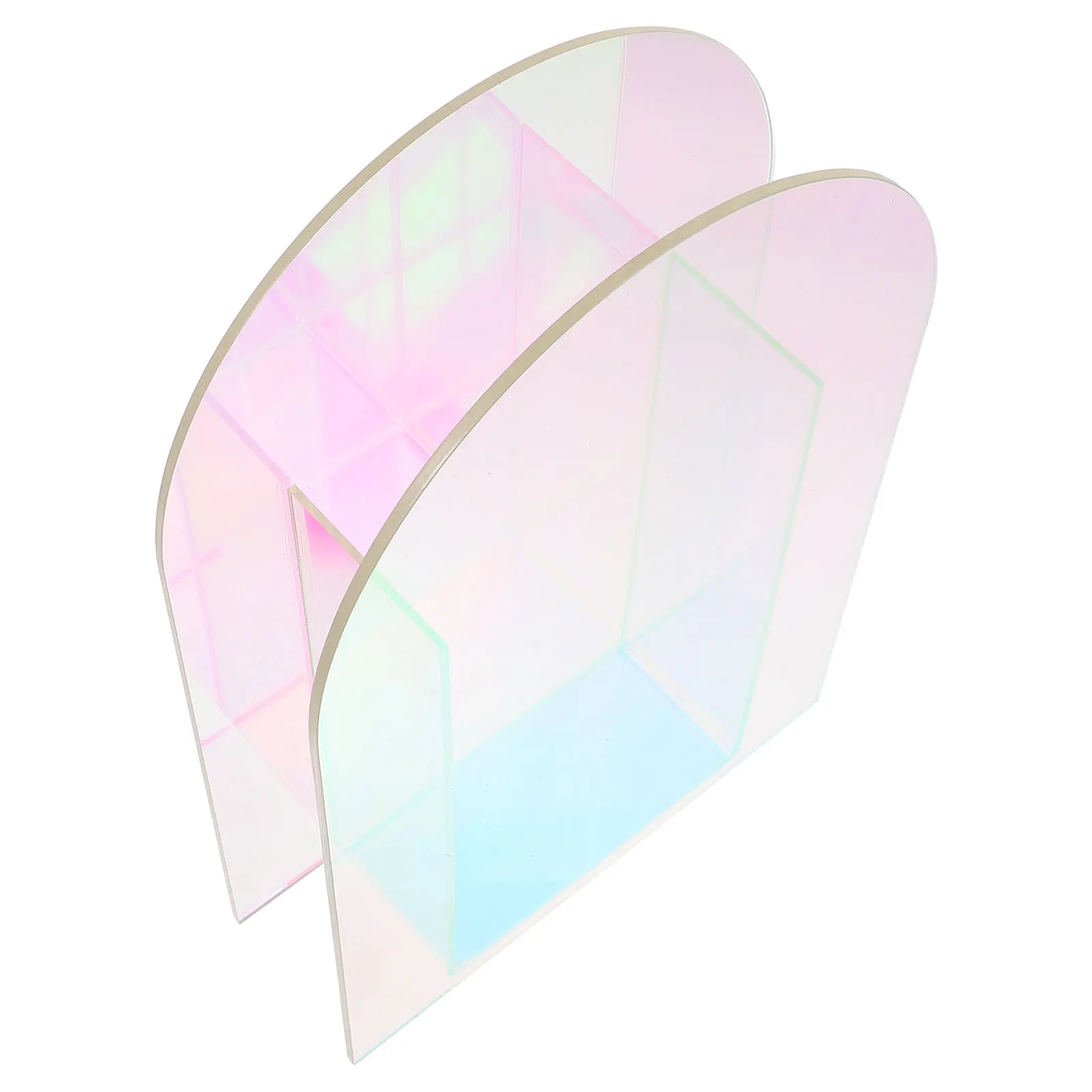 

1Pcs Geometric Vase Acrylic Simple Shape Bright Office Decor Table Ornament for Fake Flowers Dried Flower Bottle