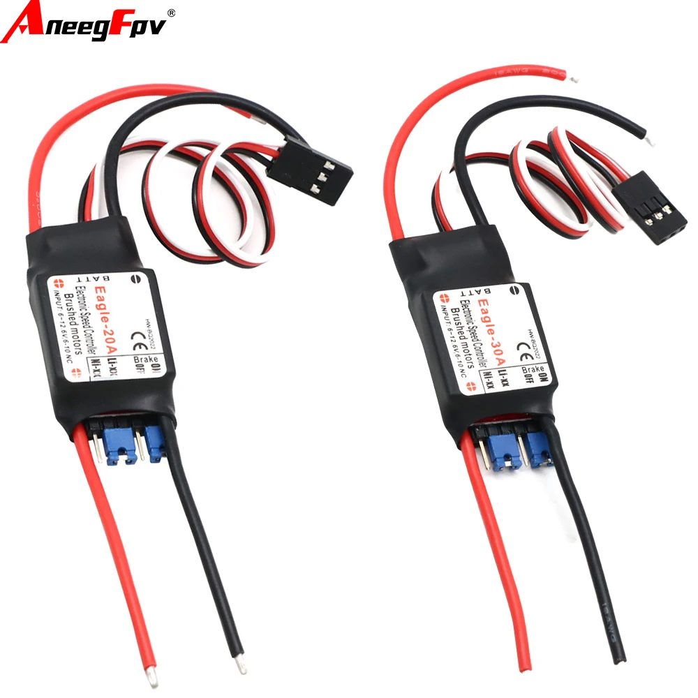 Regolatore di velocità ESC spazzolato RC 20A 30A 2-3S 1A/5V BEC per aereo aereo 270 280 370 380 390 Giocattoli modello